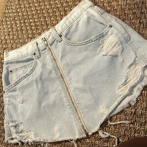 Carmar LF Light‎ Blue Denim Washed Skirt Size 27